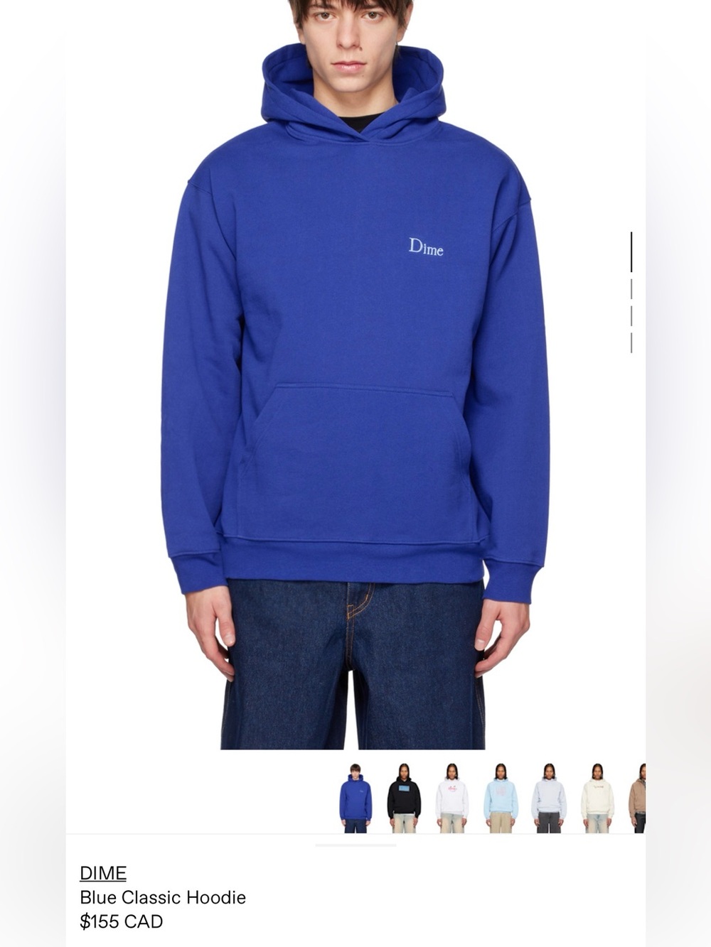 Dime Royal Blue Pullover Hoodie